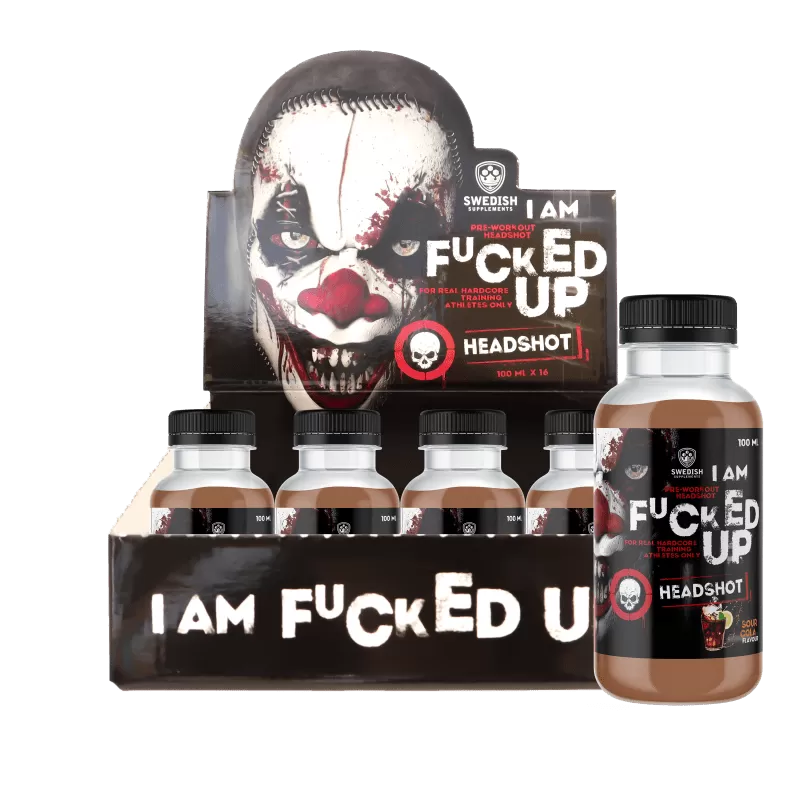 Swedish Supplements. 16 x F-cked Up PWO Shot, 100ml - FITMATTERS