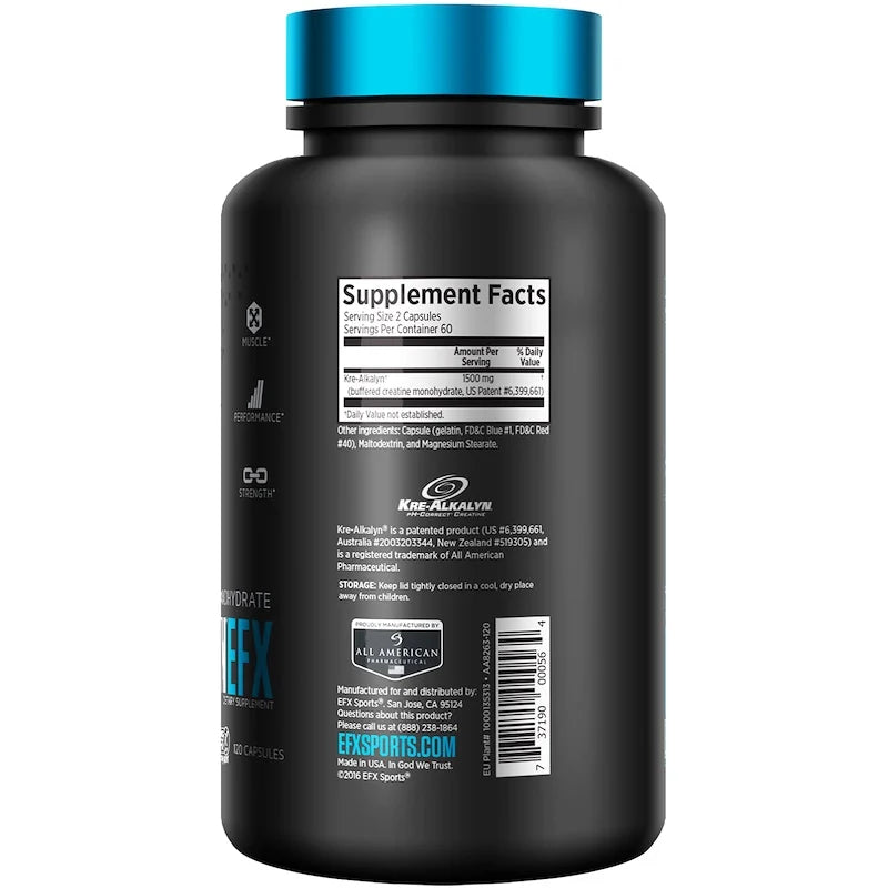 EFX Sport. Kre-Alkalyn 120 Caps - FITMATTERS